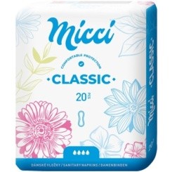 Micci Classic 20ks dámské vložky Micci Classic 20ks dámské vložky - Kosmetika Pro ženy Intimní hygiena Vložky
